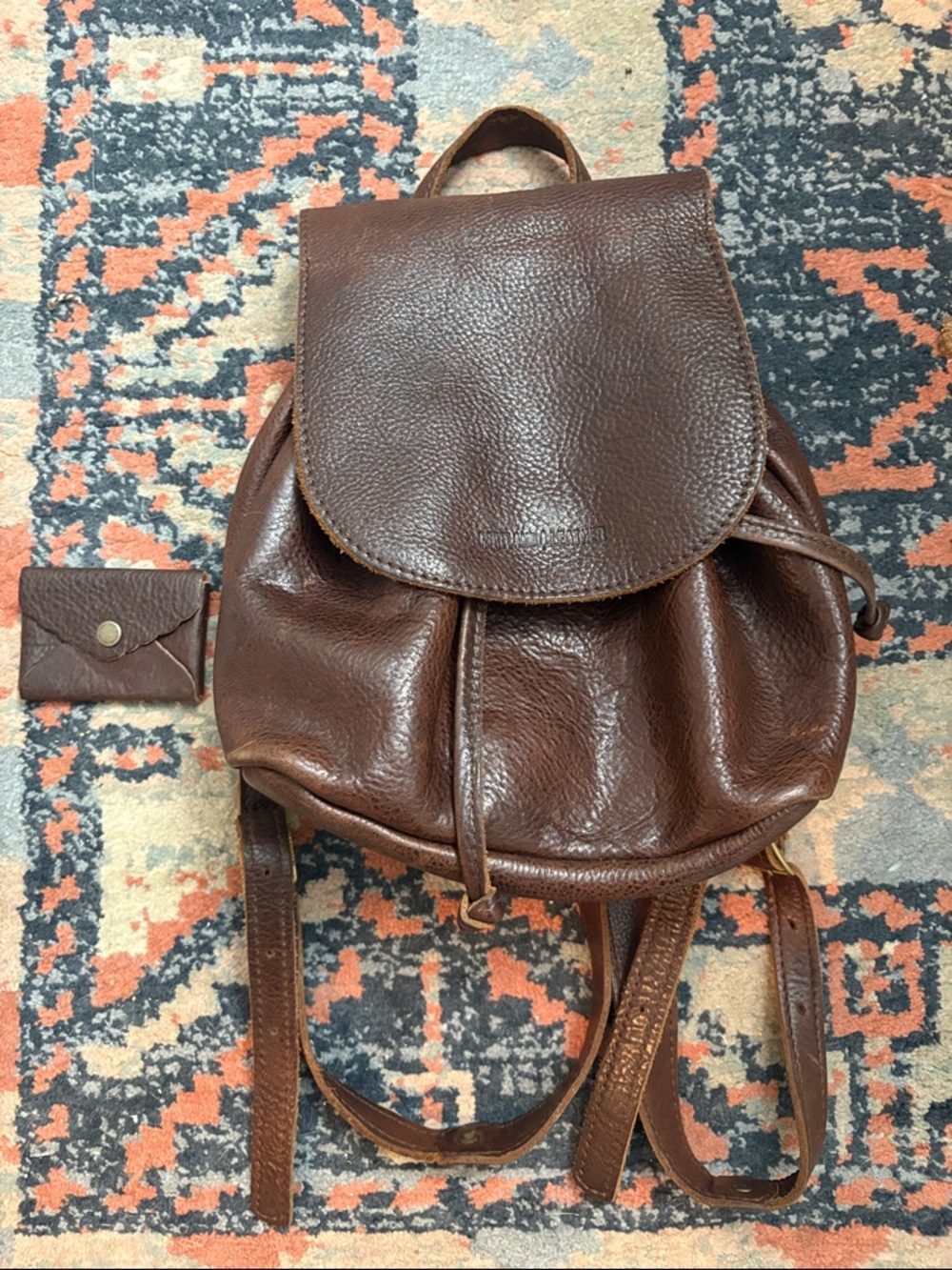 Portland Leather Bucket Backpack & Daisy Wallet Coldbrew🧋🤎